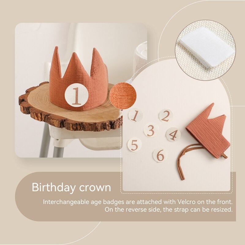 Baby Birthday Party Crown Headband