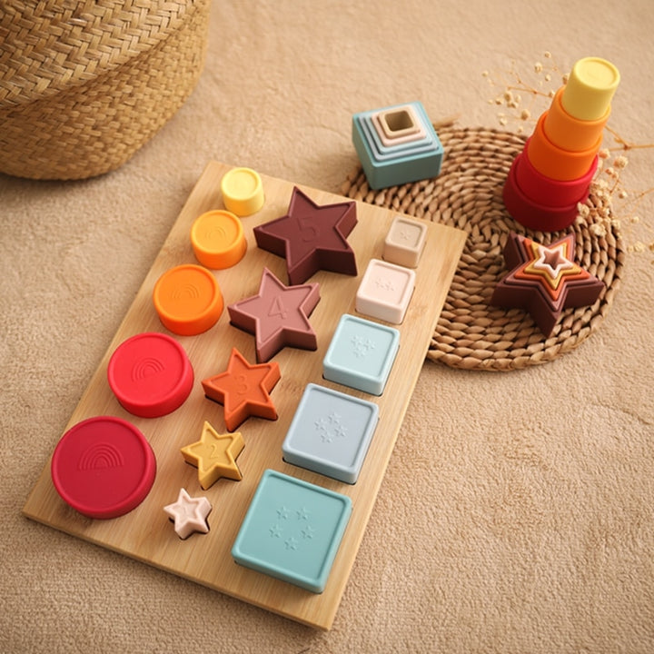 Silicone Stacking Montessori Toys - Deebysmile