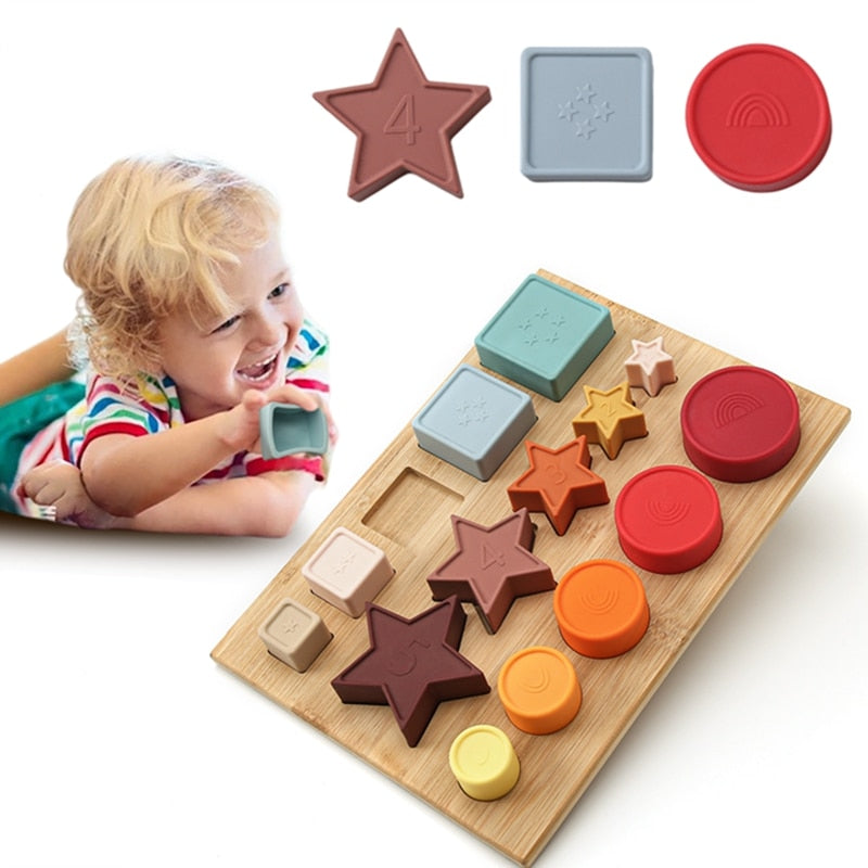 Silicone Stacking Montessori Toys - Deebysmile