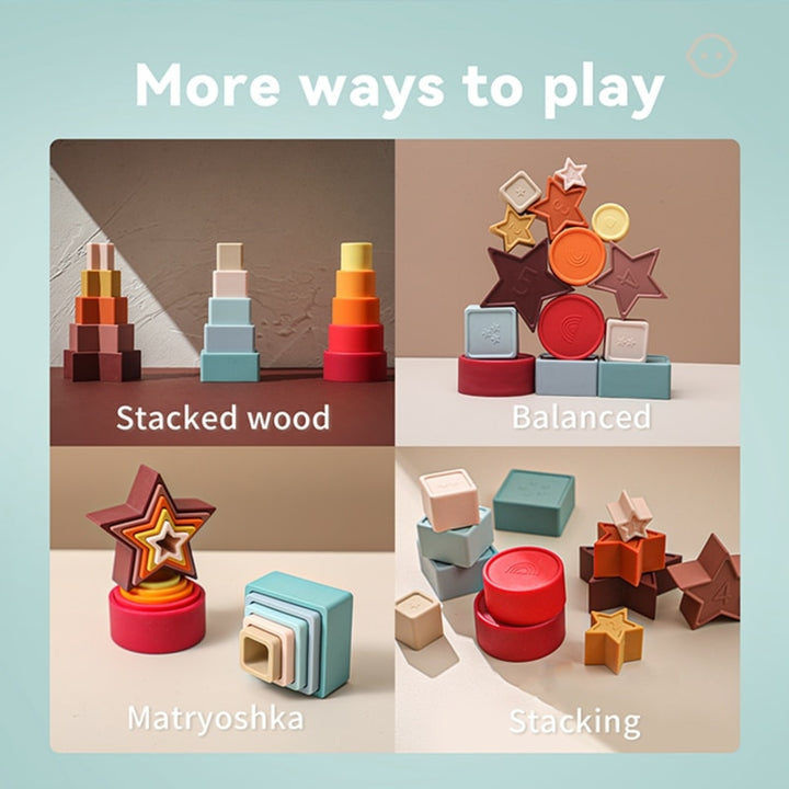 Silicone Stacking Montessori Toys - Deebysmile