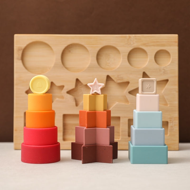 Silicone Stacking Montessori Toys - Deebysmile