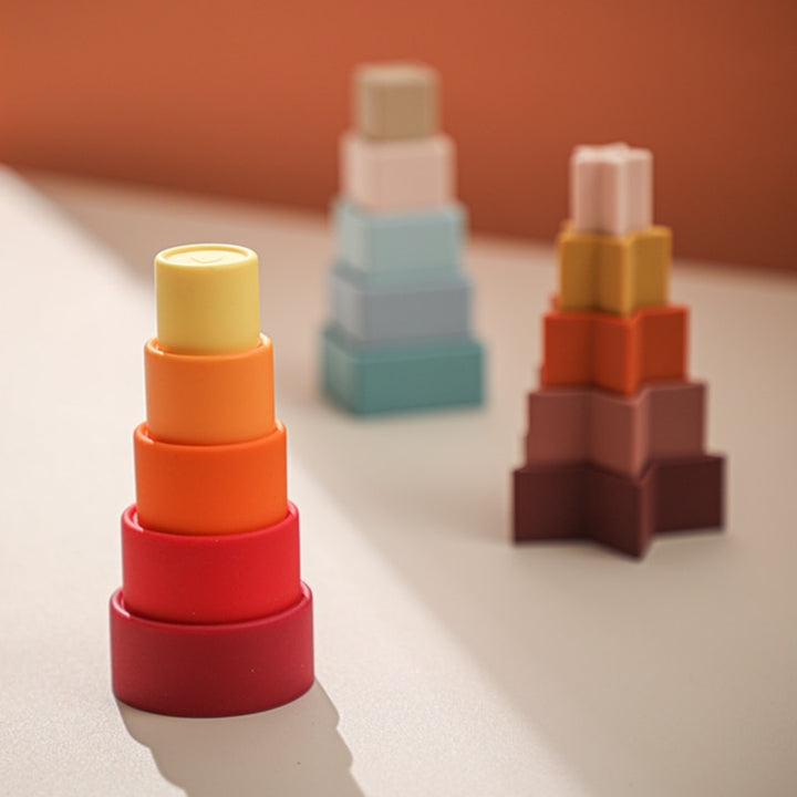 Silicone Stacking Montessori Toys - Deebysmile